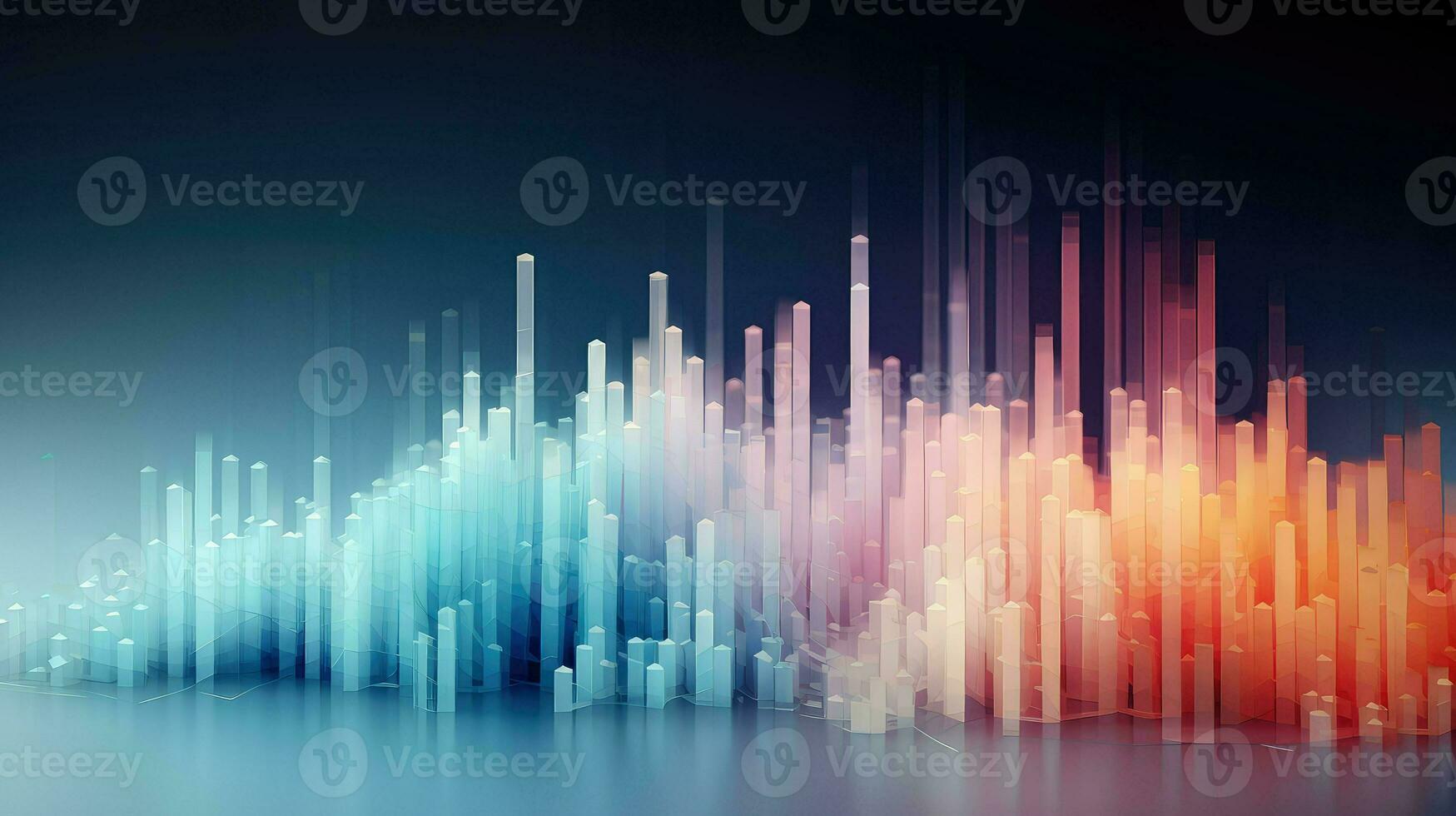 wave voxel data flow ai generated photo