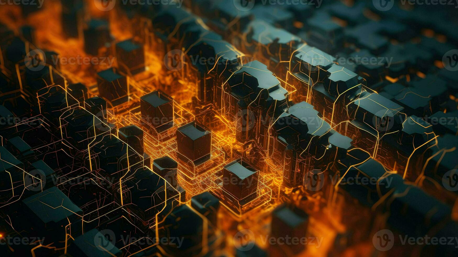 background voxel nano structure ai generated photo