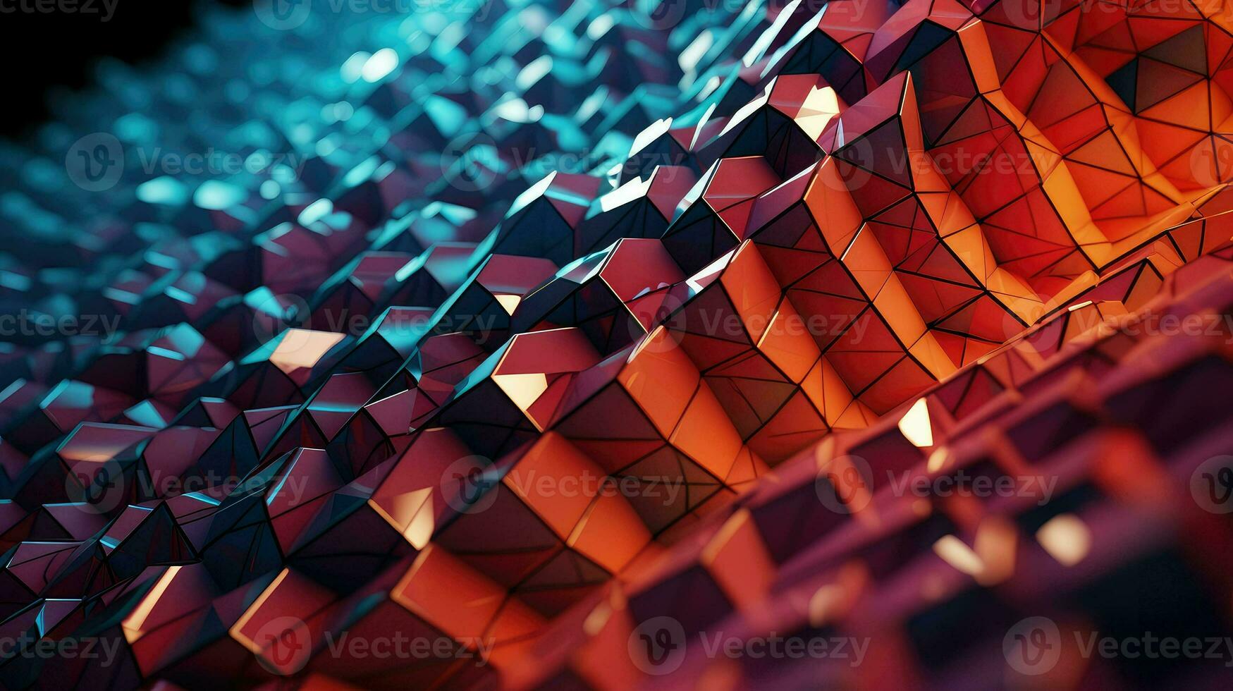 technology voxel nano structure ai generated photo