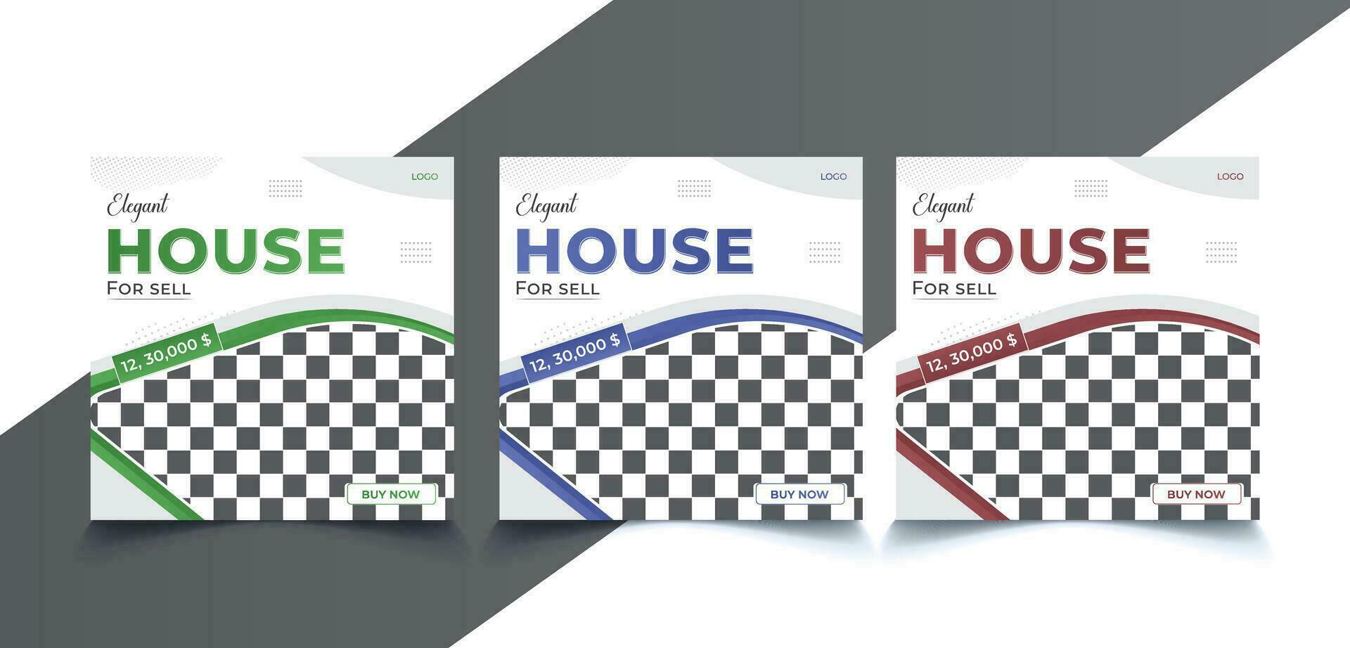 Elegant Home Sale Real Estate Social Media Post or Square Banner Design Template vector
