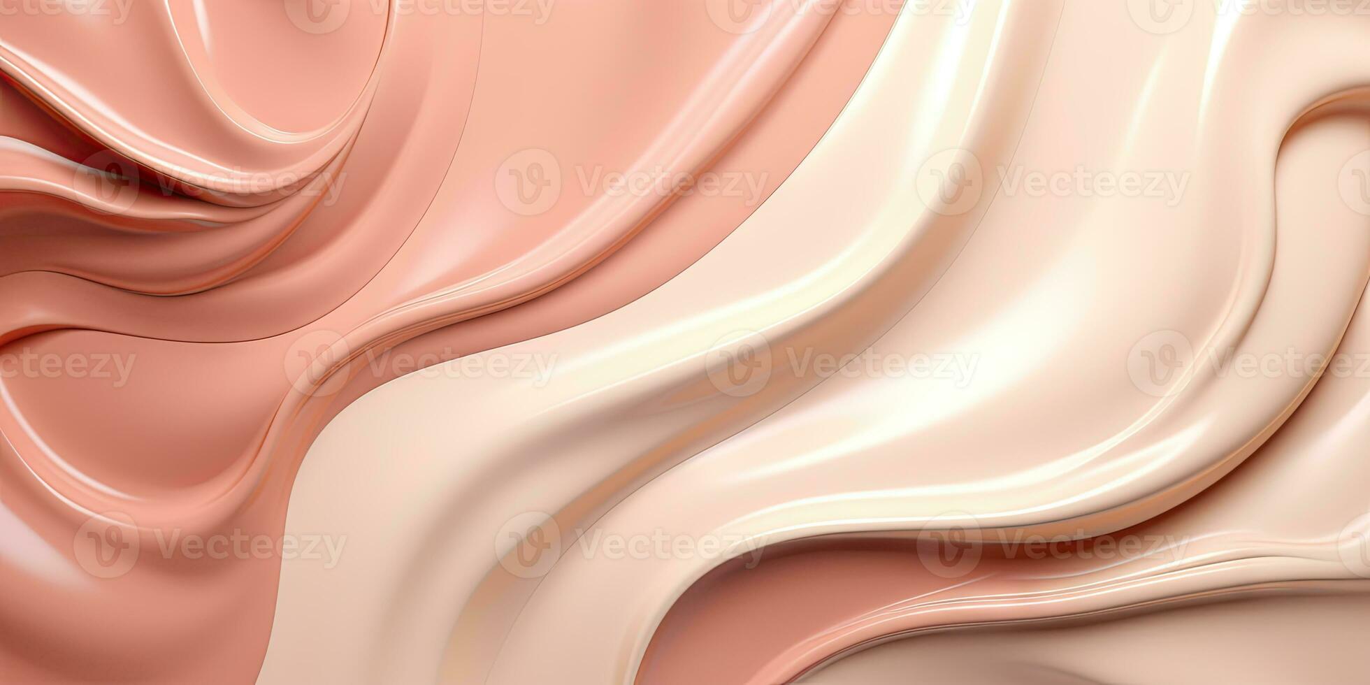 AI Generative. Abstract cream wallpaper. Creative cosmetics banner.Created with AI tools photo