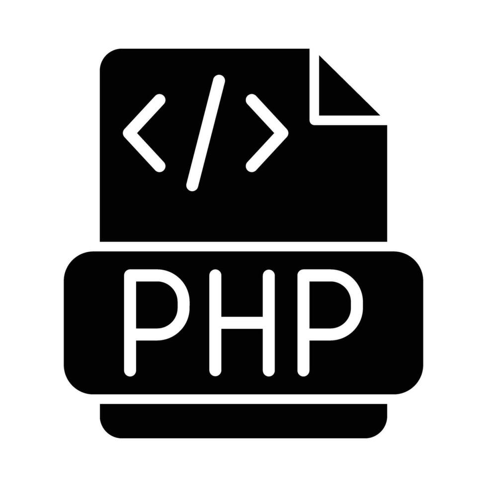 php vector glifo icono para personal y comercial usar.