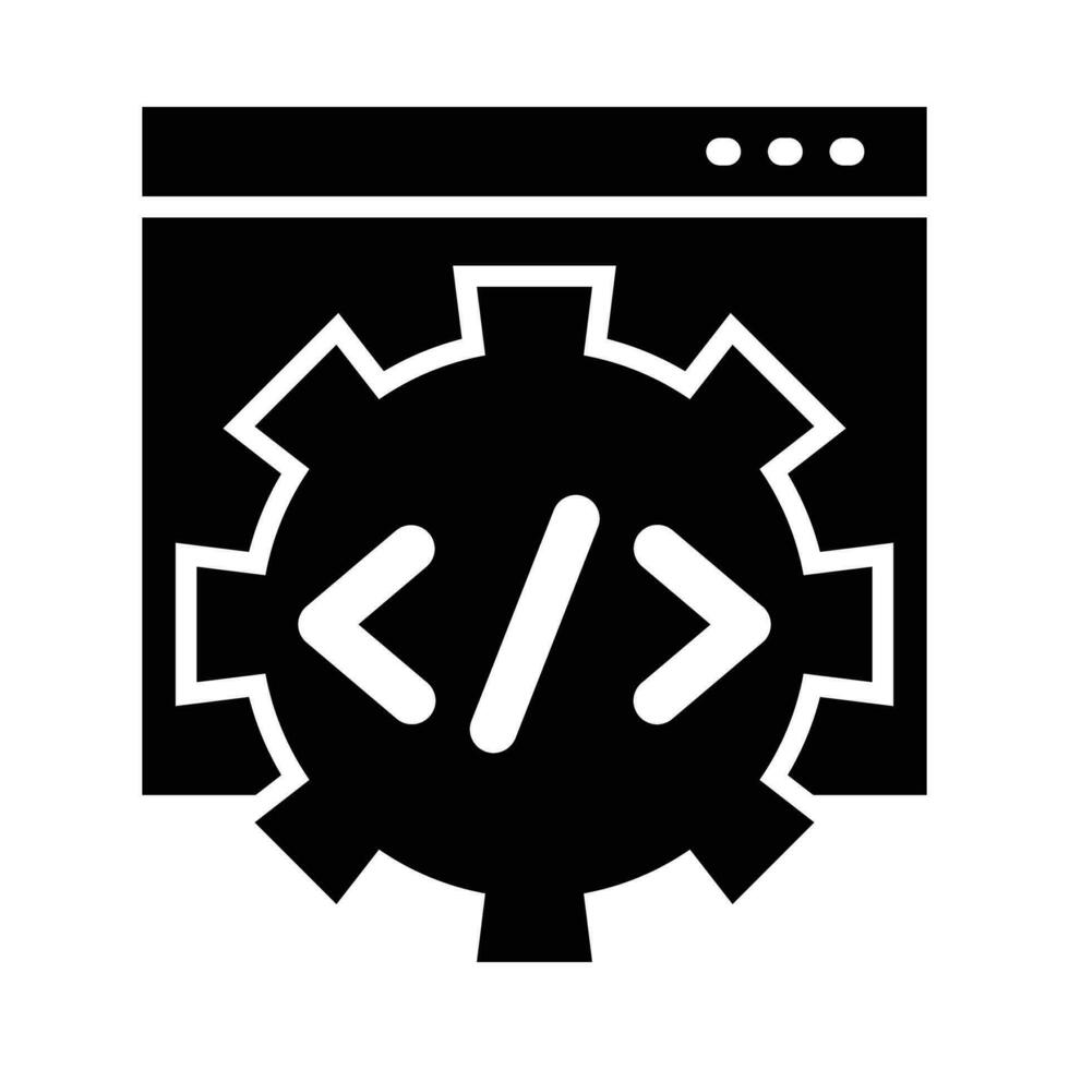 Coding Vector Glyph Icon For Personal And Commercial Use.
