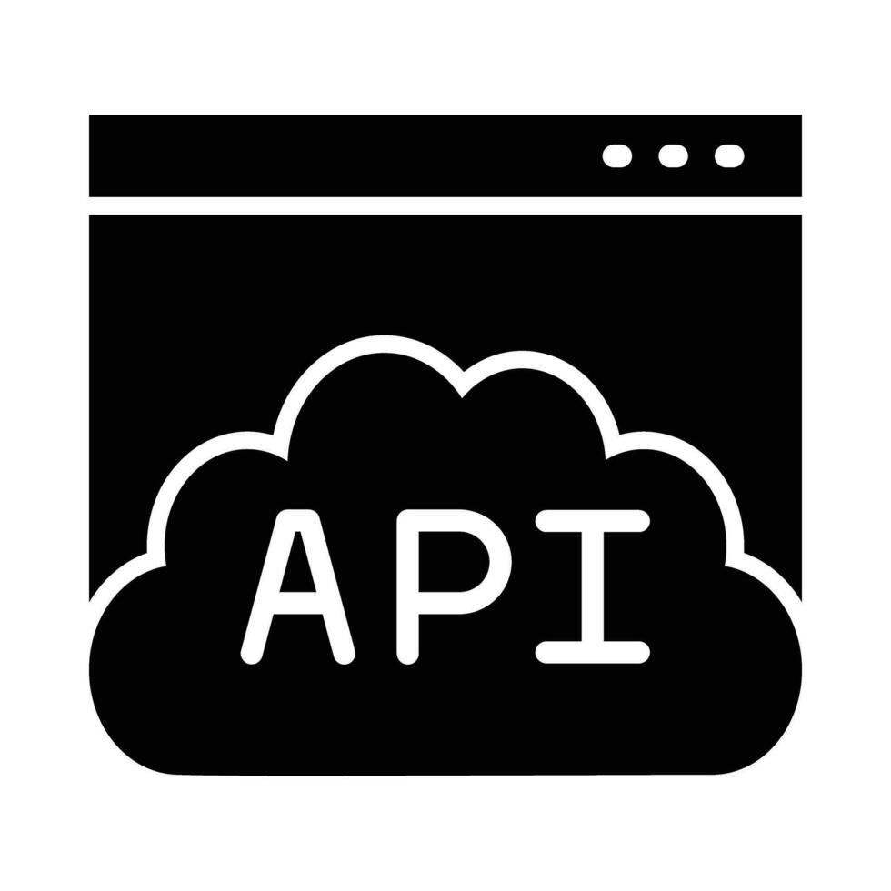 Api Vector Glyph Icon For Personal And Commercial Use.