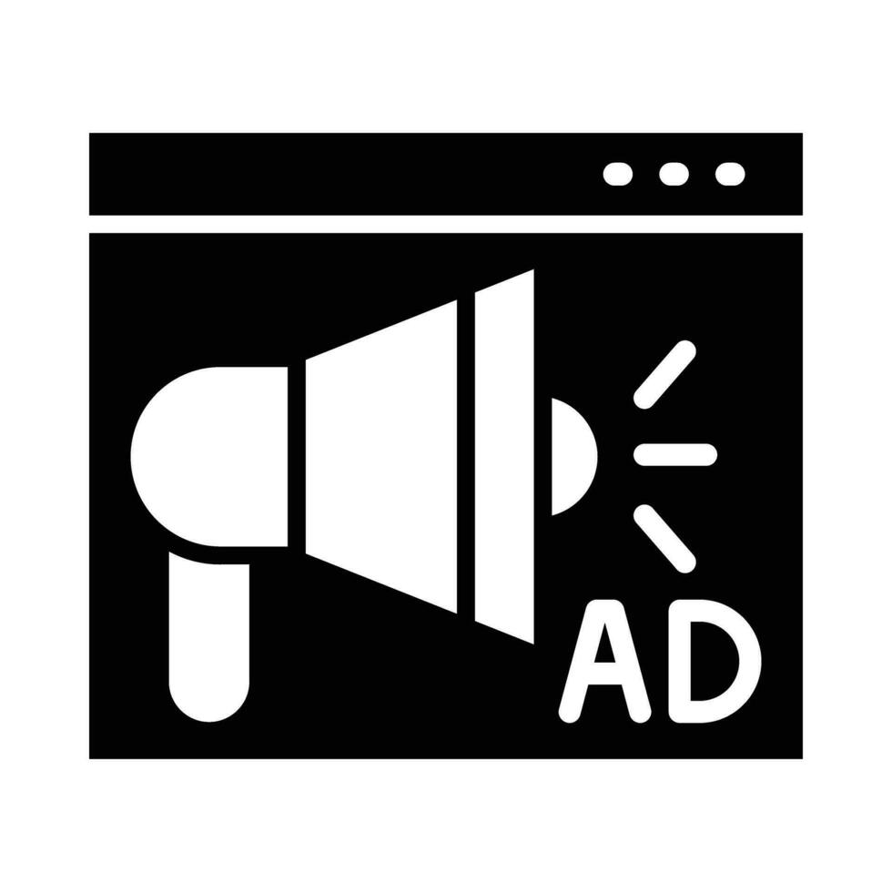 Ads Vector Glyph Icon For Personal And Commercial Use.