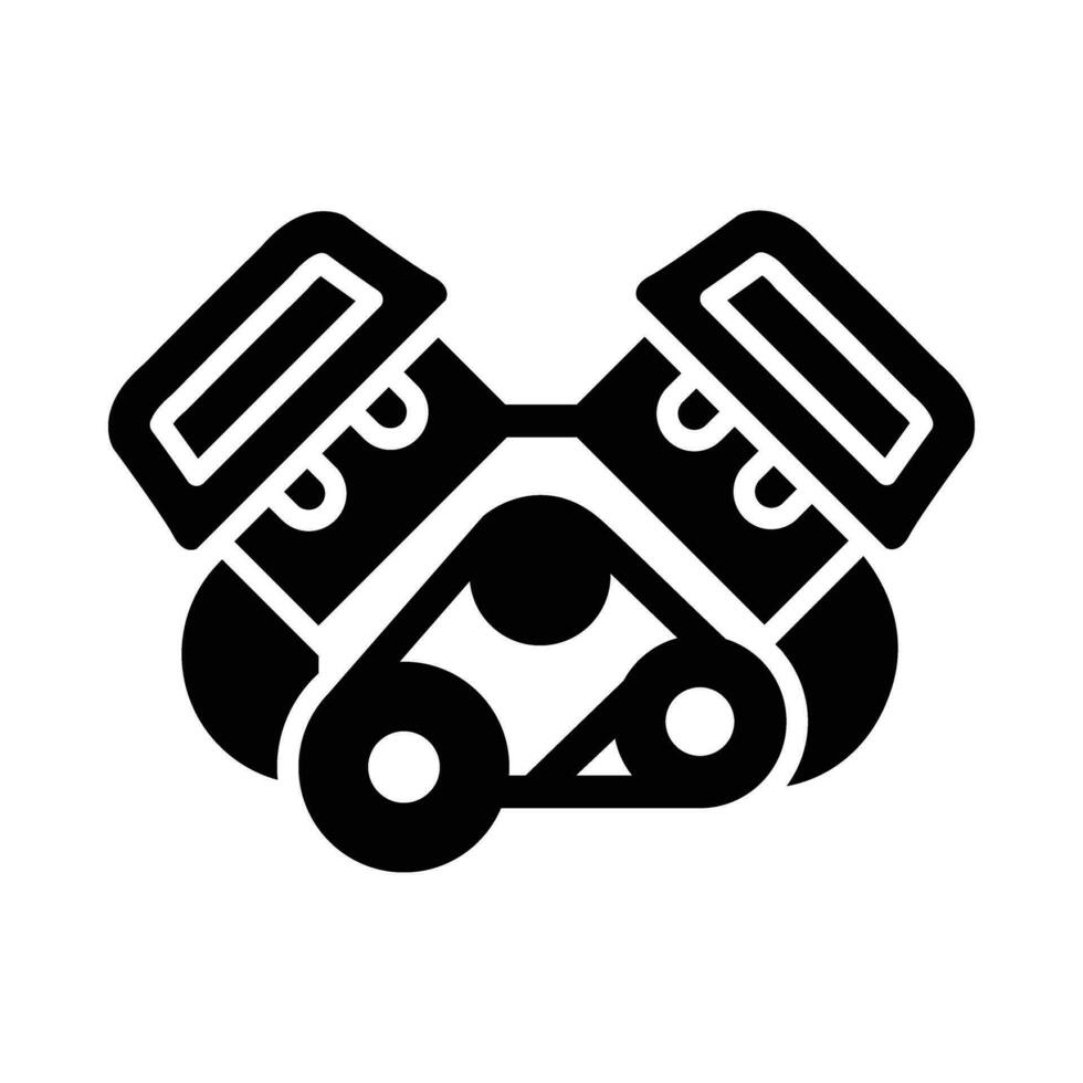 Engine Vector Glyph Icon For Personal And Commercial Use.
