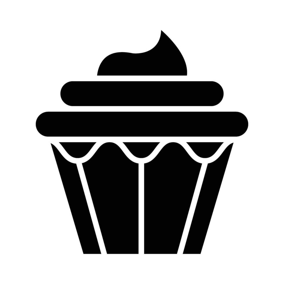 Cupcake Vector Glyph Icon For Personal And Commercial Use.