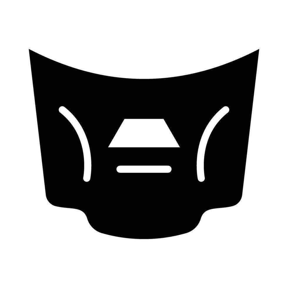 Car Hood Vector Glyph Icon For Personal And Commercial Use.