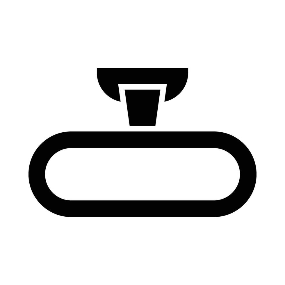 Rearview Vector Glyph Icon For Personal And Commercial Use.