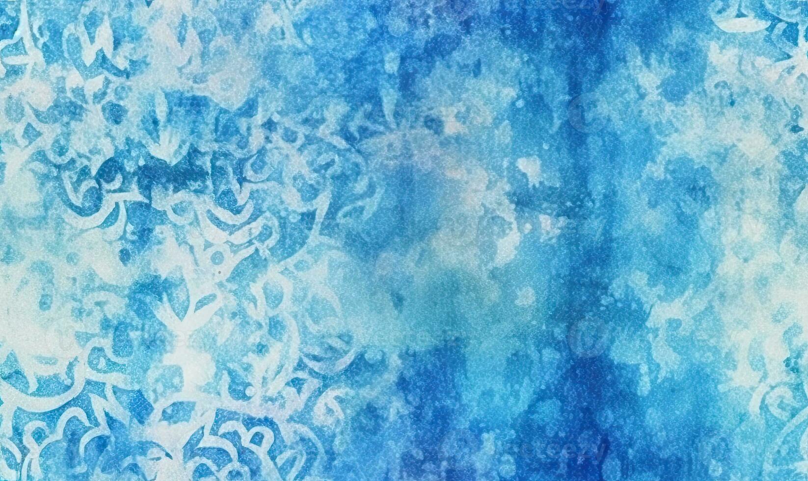 Watercolor blue background. Texture of smudges paint. For banner, postcard, book illustration. Created with generative AI tools photo