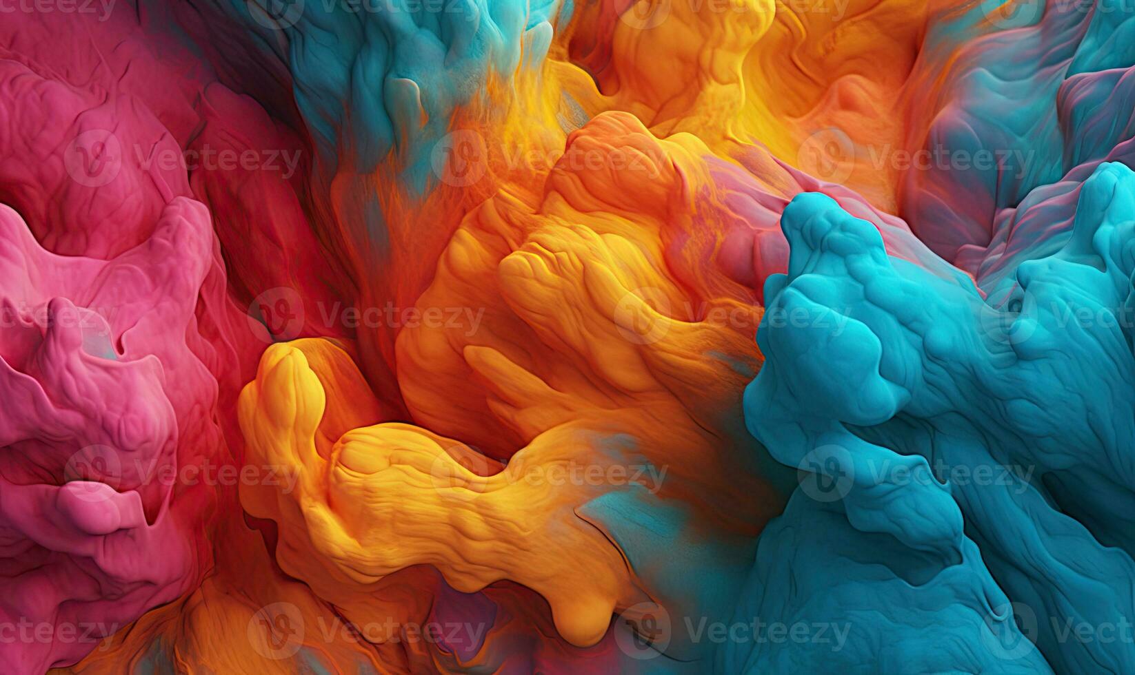Multi colored watercolor pattern. Texture of spreading out paint. For banner, postcard, book illustration. Created with generative AI tools photo