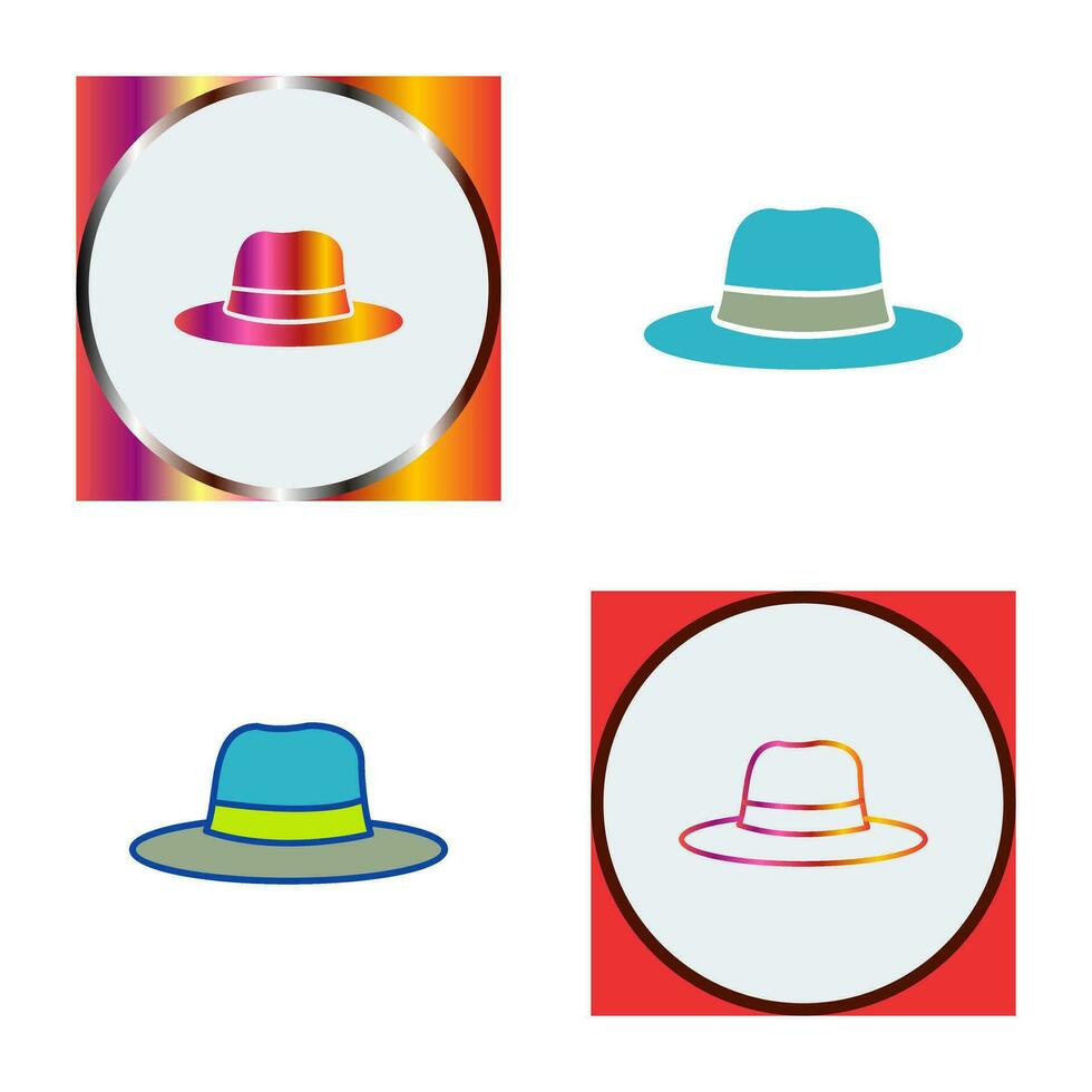 icono de vector de sombrero de mujer