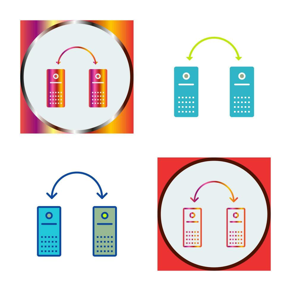 icono de vector de sistemas conectados únicos