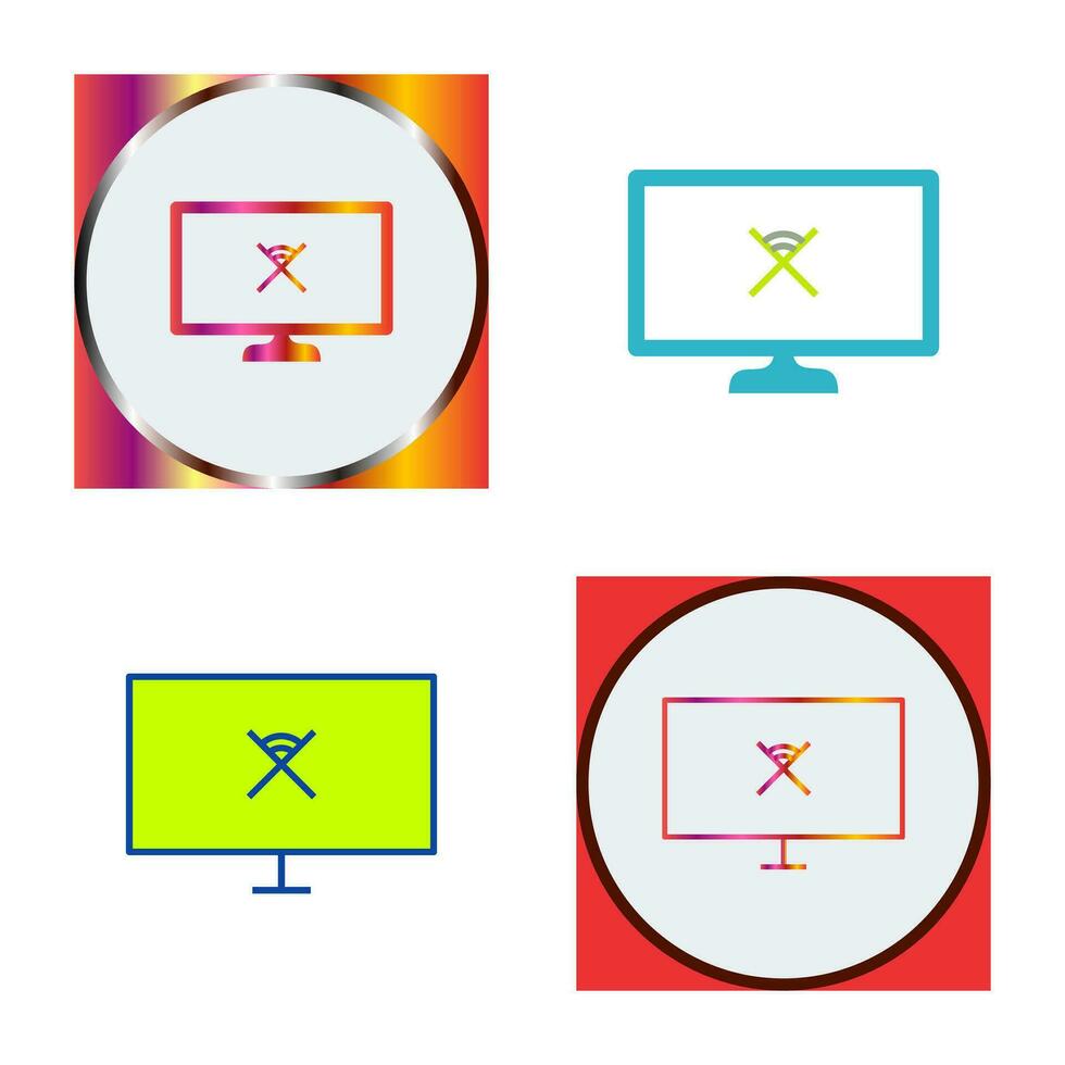 Unique Disconnected Network Vector Icon