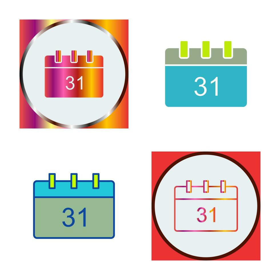 icono de vector de calendario único