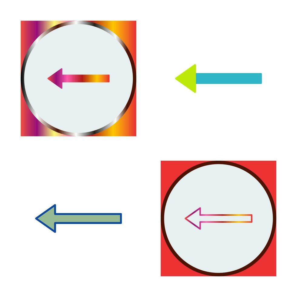 Unique Left Arrow Vector Icon