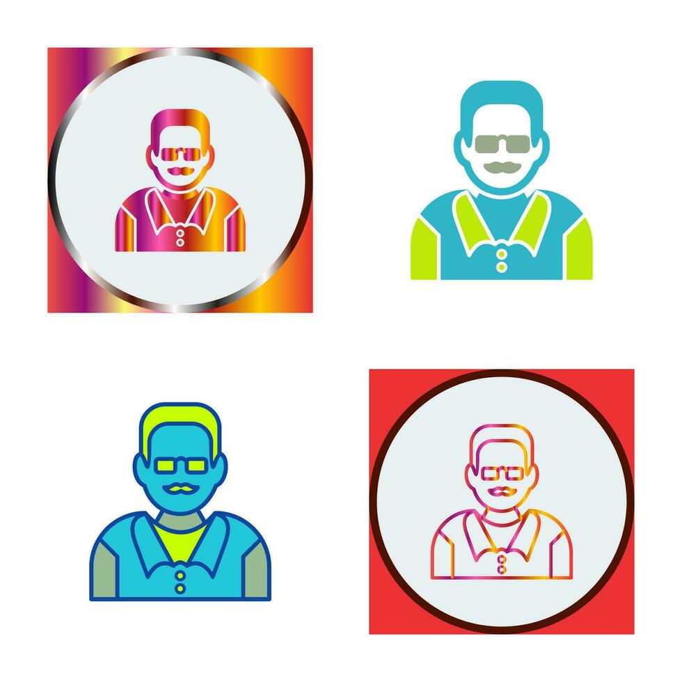Unique Male Professor Vector Icon