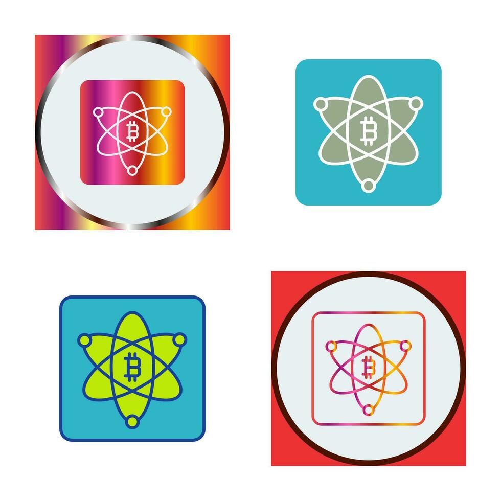 Bitcoin Science Vector Icon