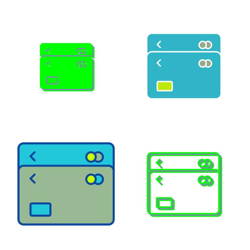 Unique Multiple Cards Vector Icon