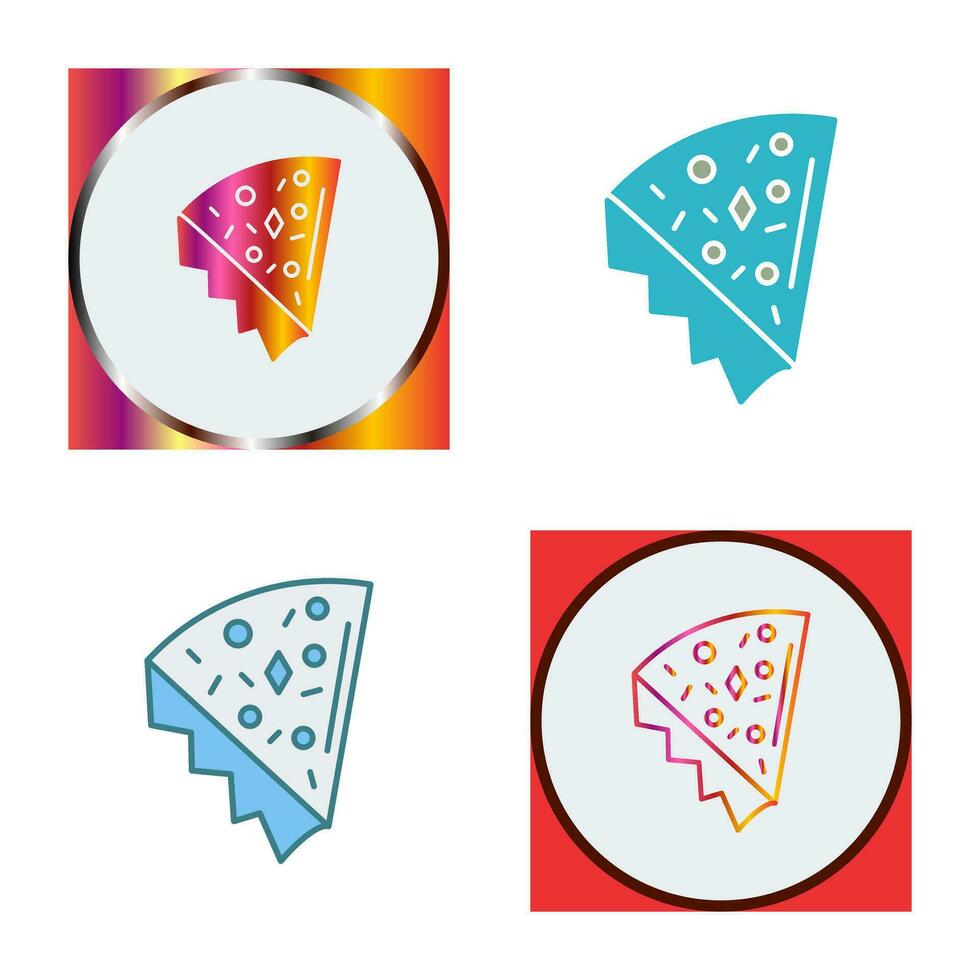 icono de vector de rebanada de pizza