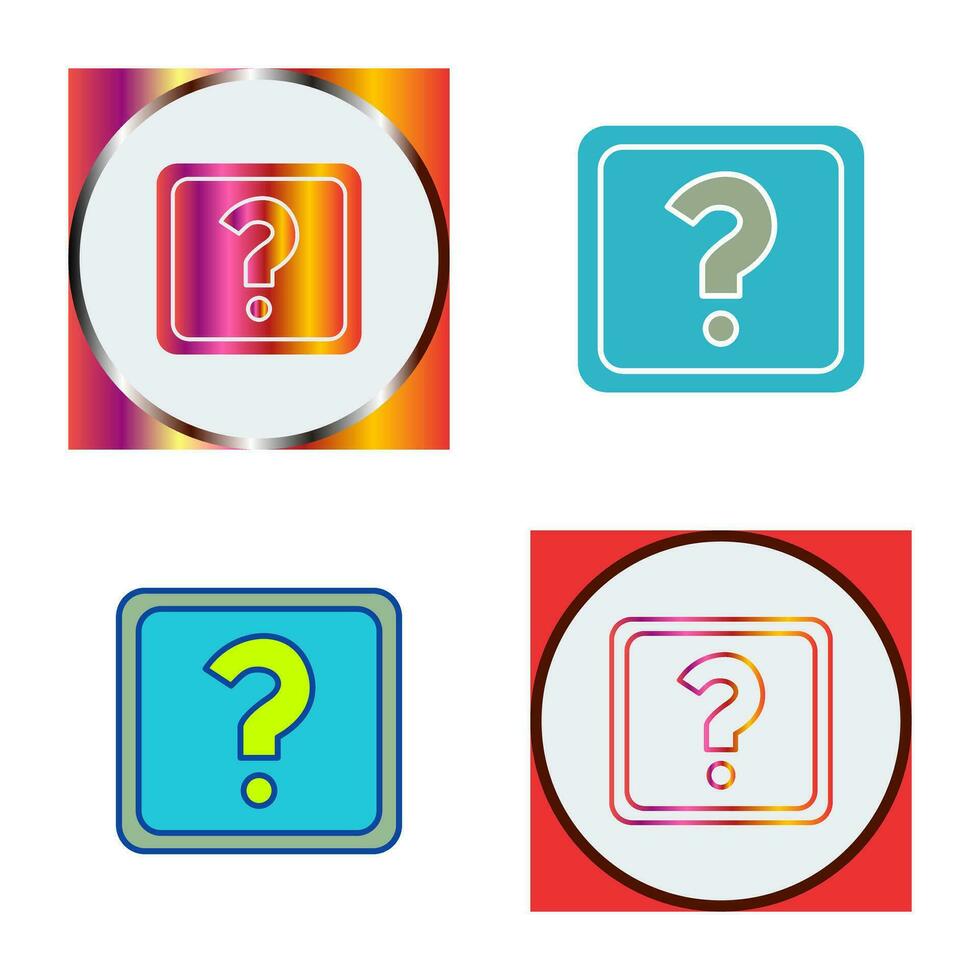 Unique Question Mark Vector Icon