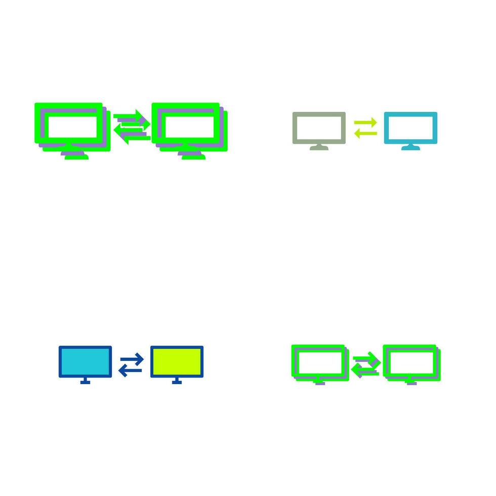 Unique Sharing Systems Vector Icon