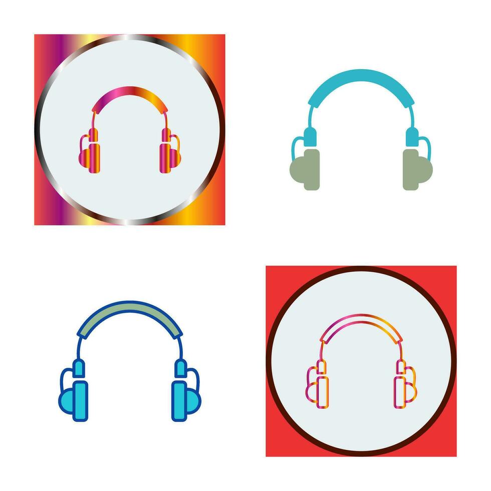 icono de vector de auriculares únicos