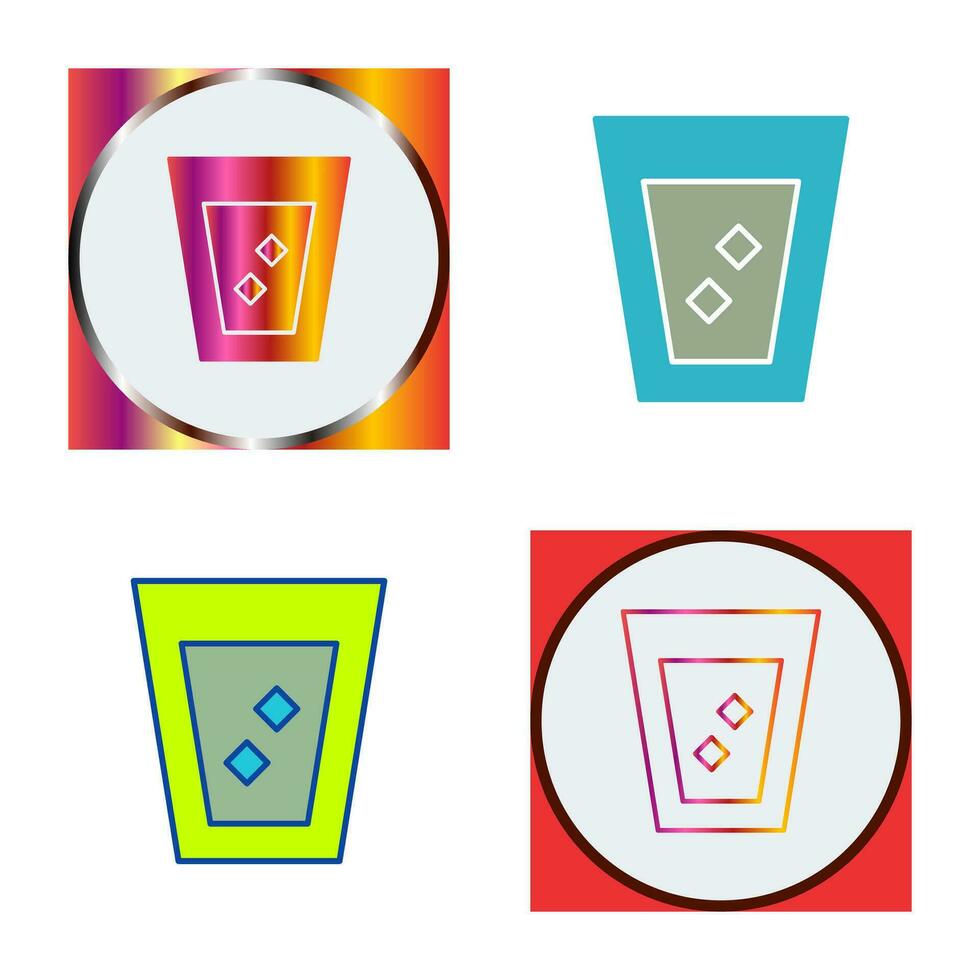 Unique White Russian Drink Vector Icon