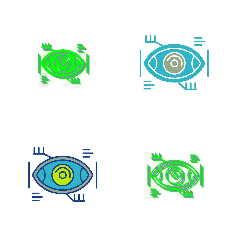 icono de vector de reconocimiento ocular