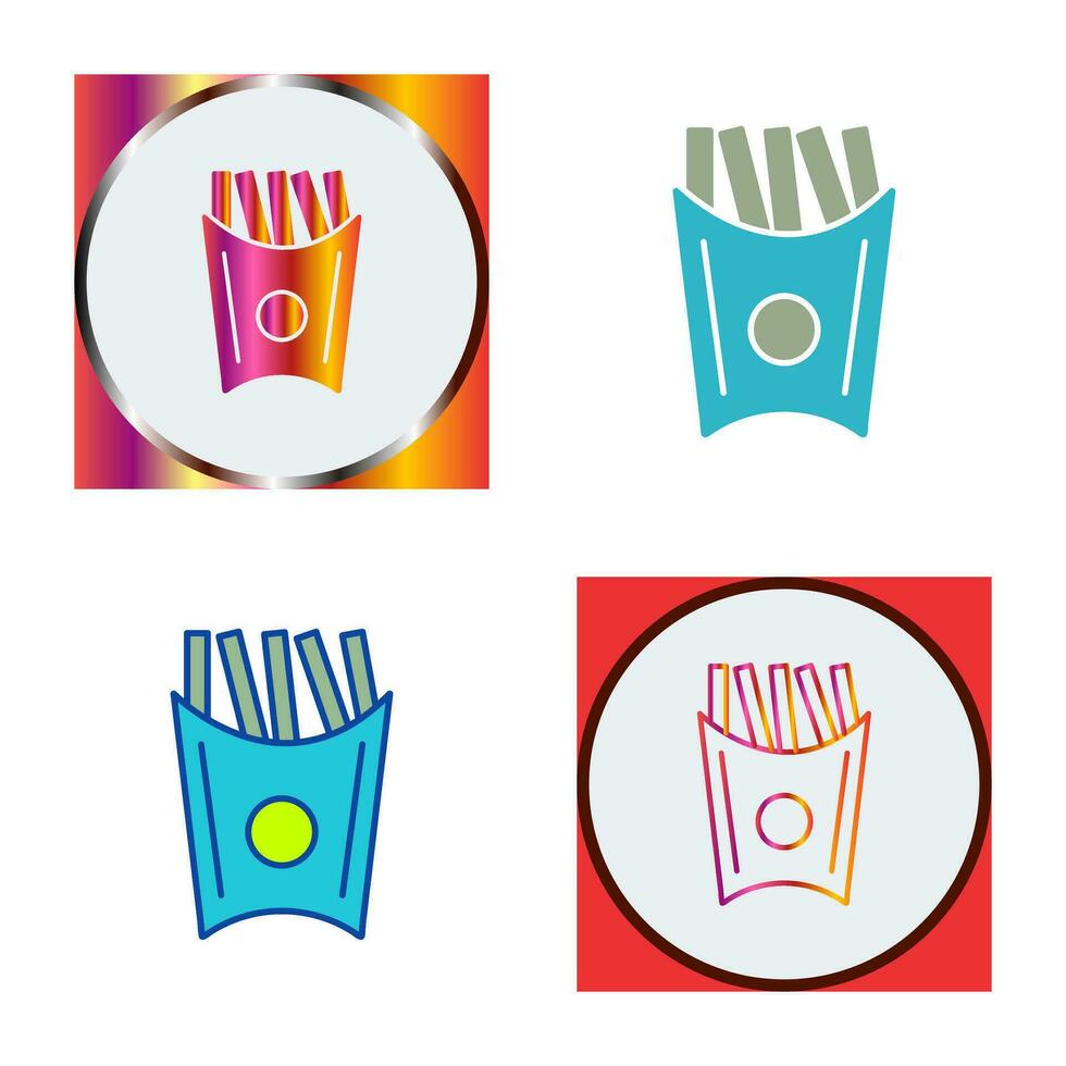 icono de vector de papas fritas único