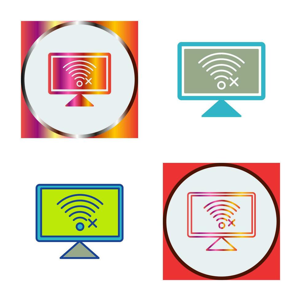 Disconnected Network Vector Icon