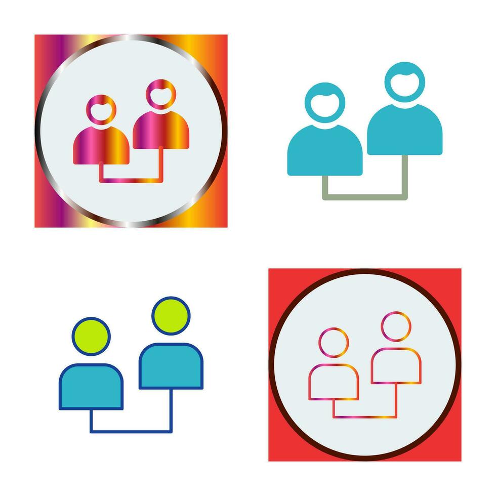 Connected Profiles Vector Icon