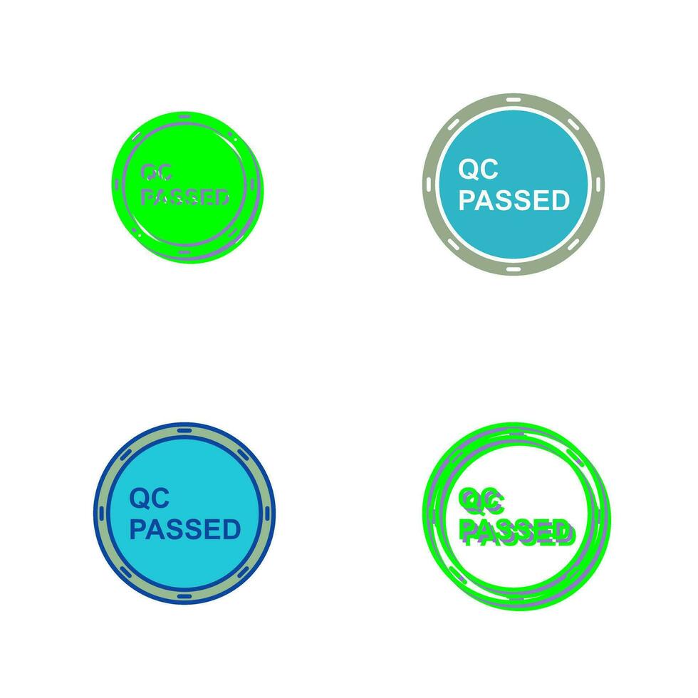 Unique QC Passed Vector Icon