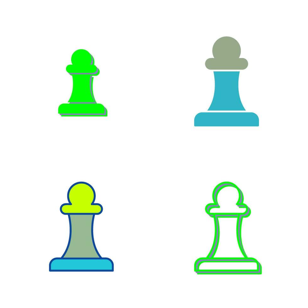 Unique Pawn Vector Icon
