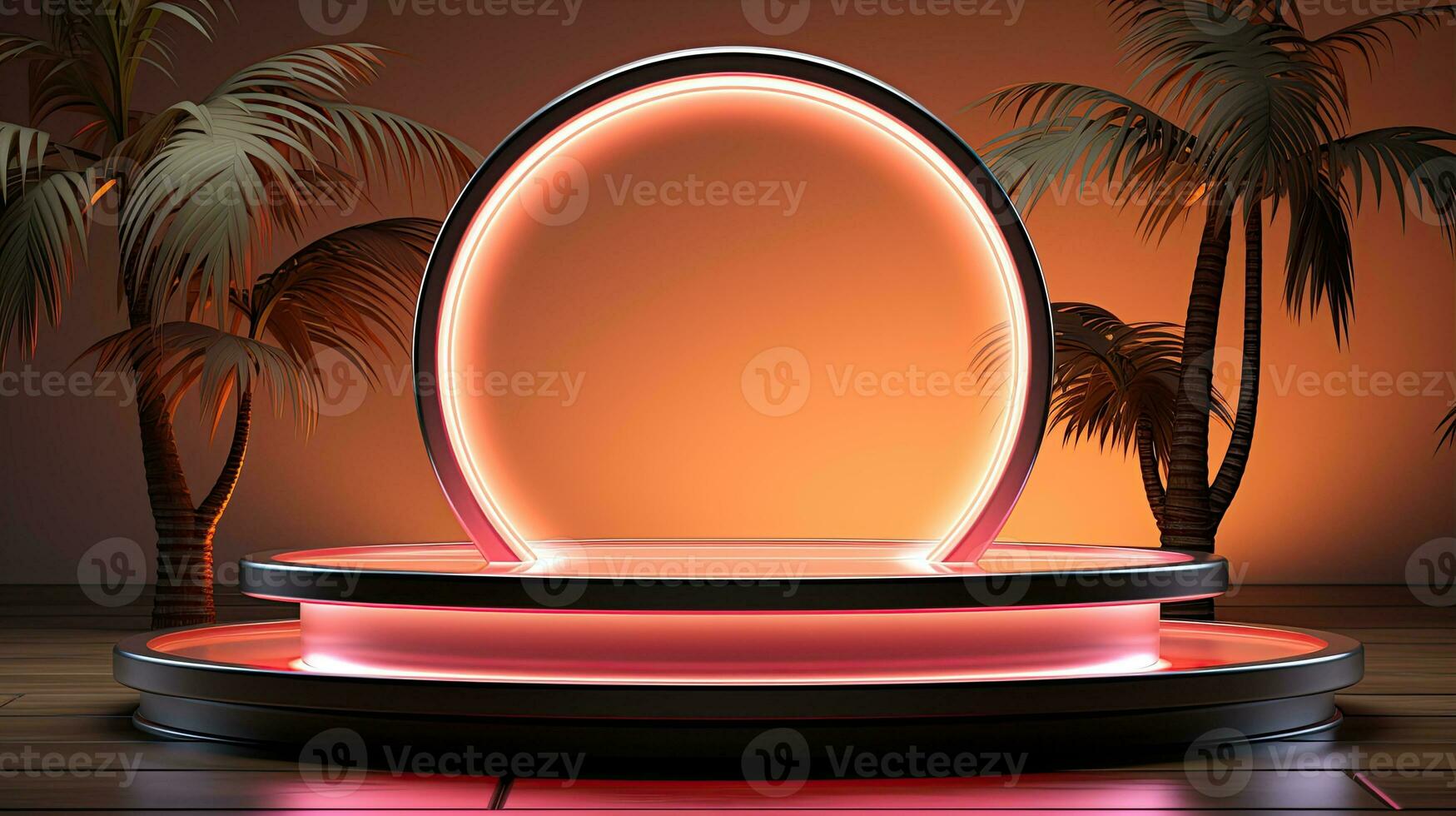 podium background in Ramadan holiday minimalism style . oriental arabic design with shades of pastel colors. ai generative photo