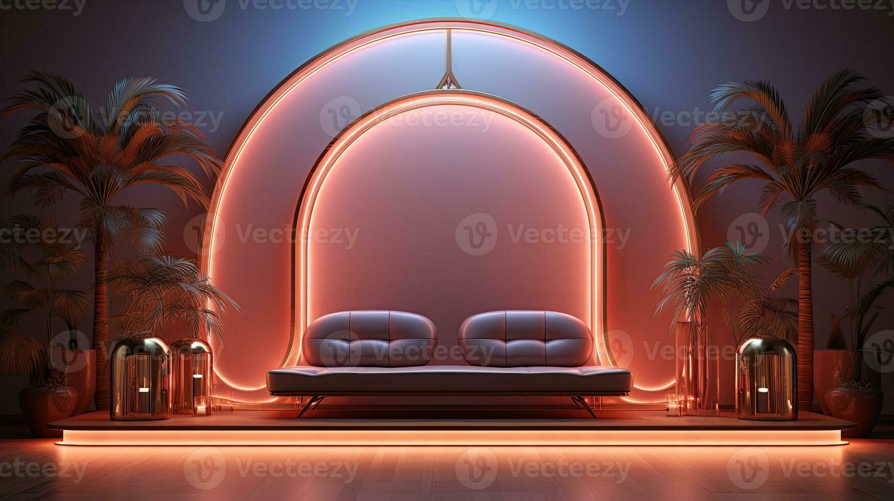 podium background in Ramadan holiday minimalism style . oriental arabic design with shades of pastel colors. ai generative photo