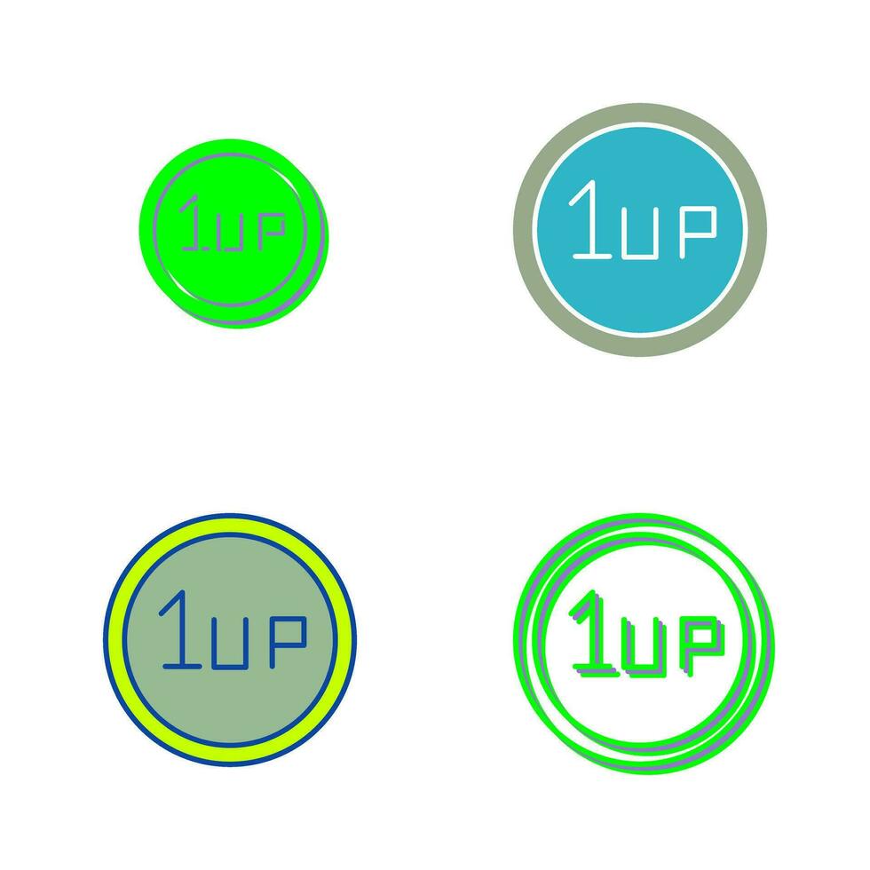 Unique 1UP Vector Icon