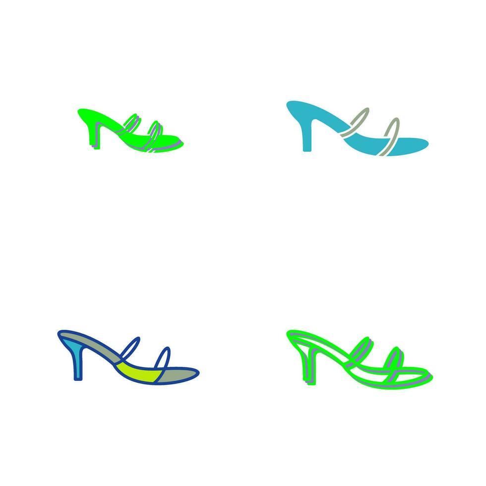 icono de vector de sandalias con estilo