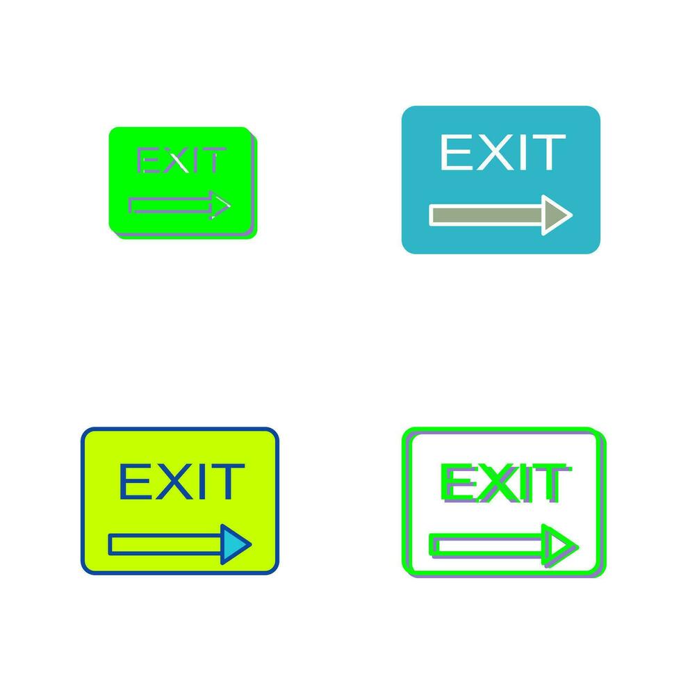 Unique Exit Vector Icon