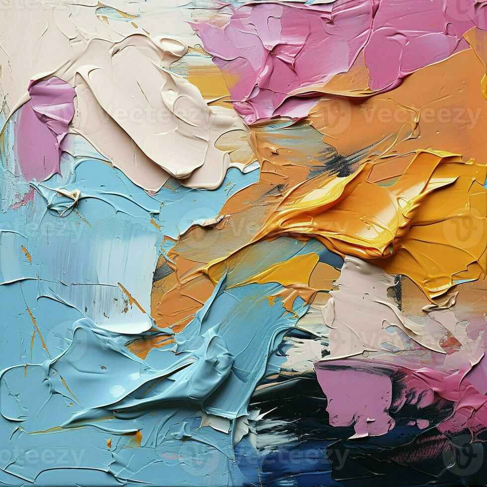 wall with paint strokes in bright colors. ai generative photo