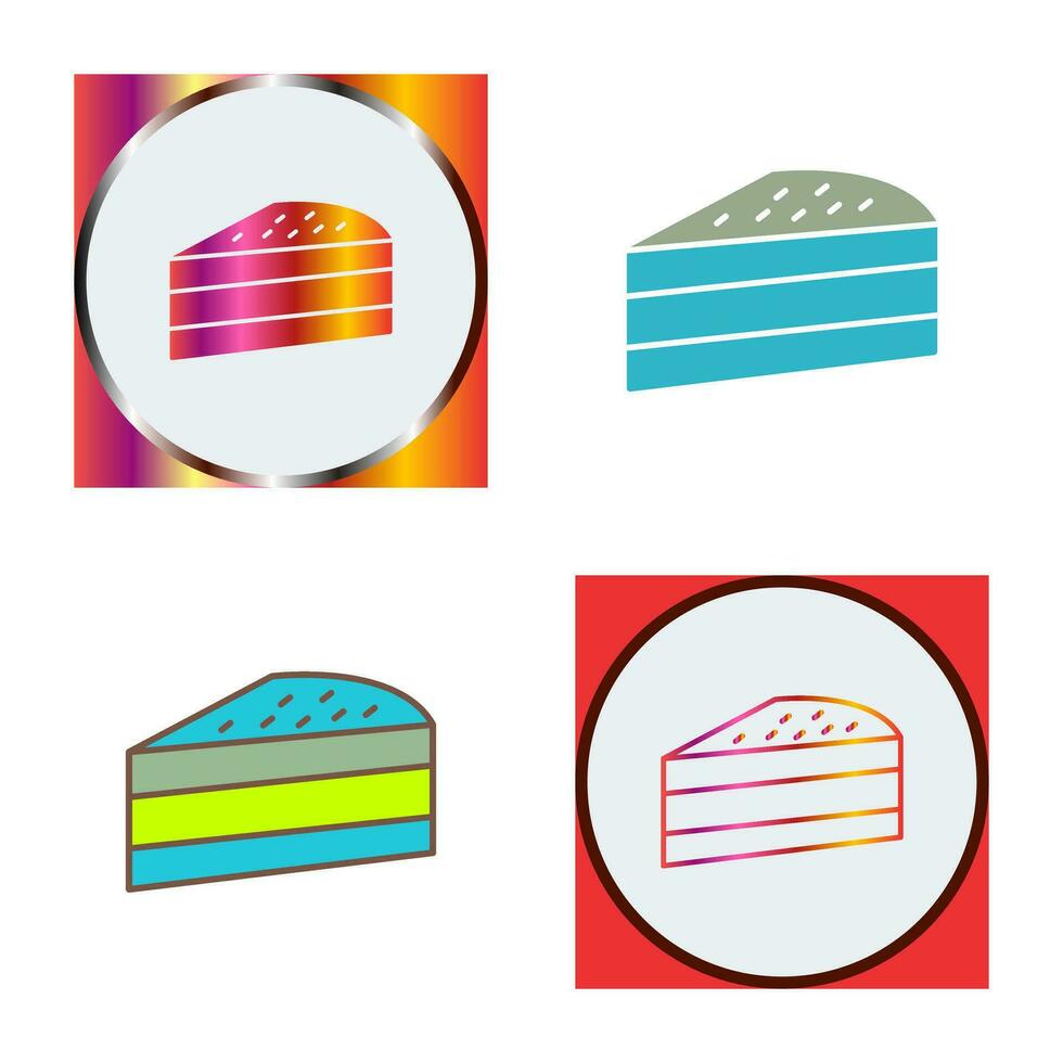 icono de vector de rebanada de pastel