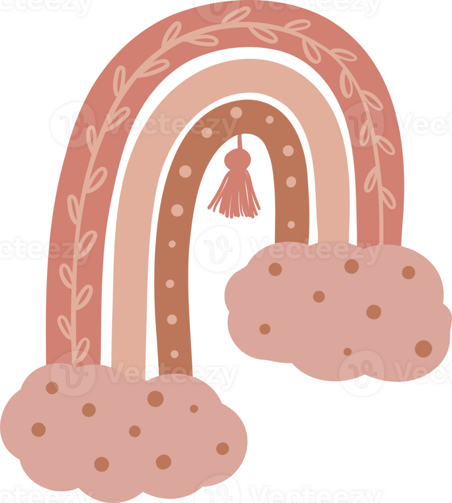 boho regnbåge barnkammare klotter hand teckning png