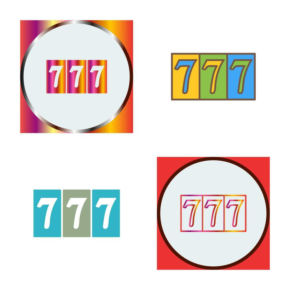 Triple Sevens Vector Icon