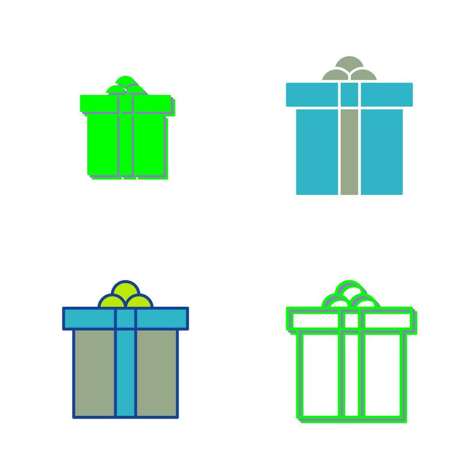 icono de vector de caja de regalo