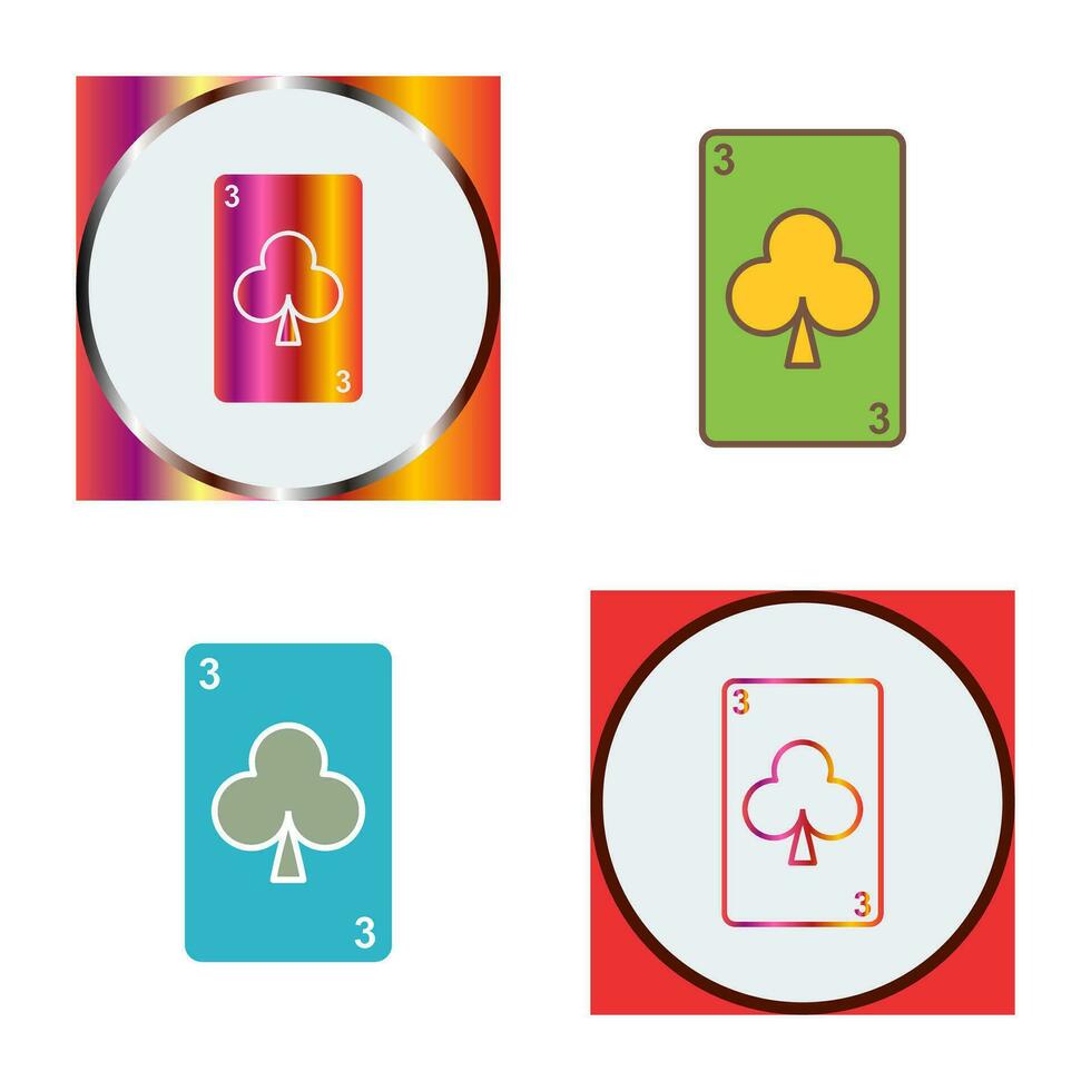 Clubs Card Vector Icon