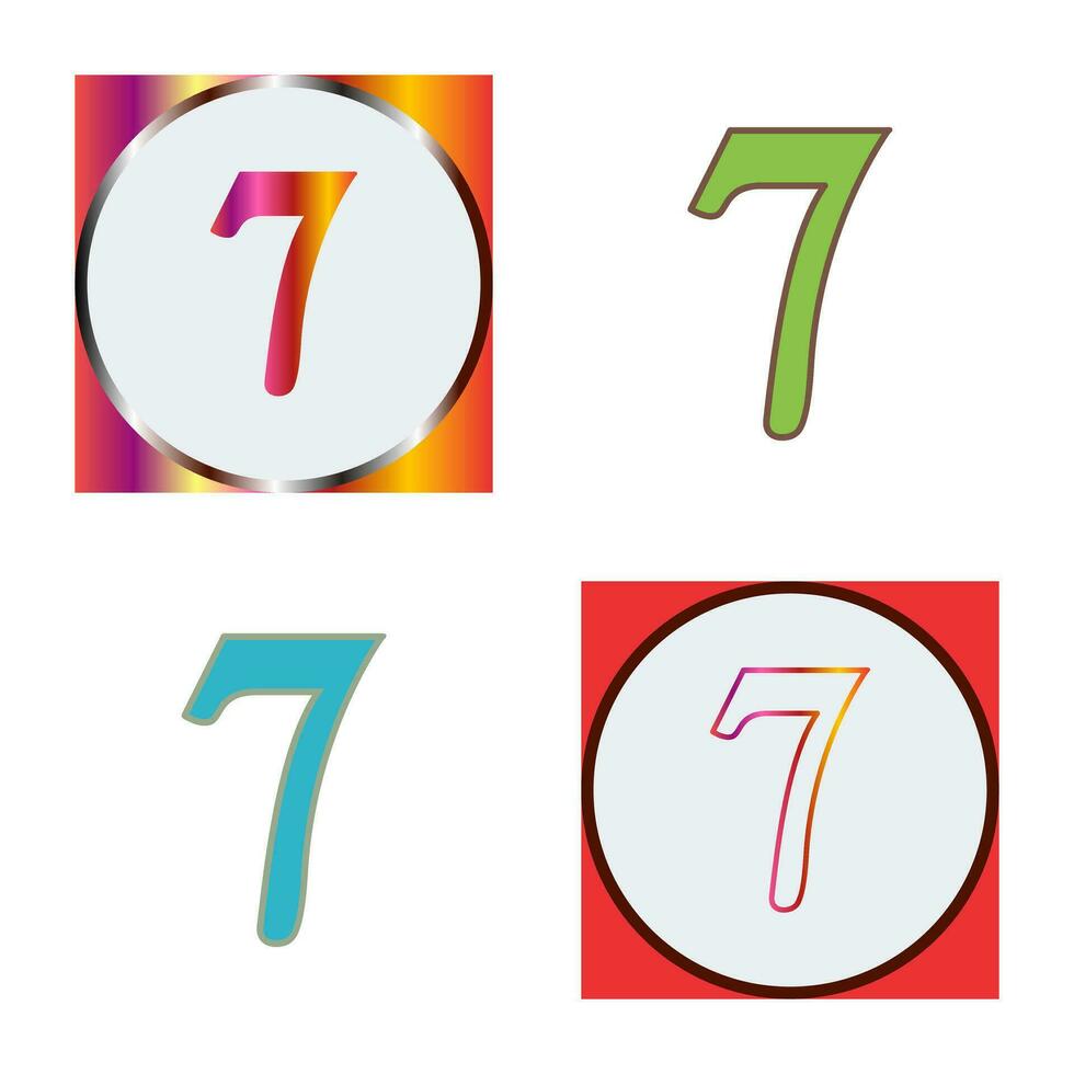 Number Seven Vector Icon