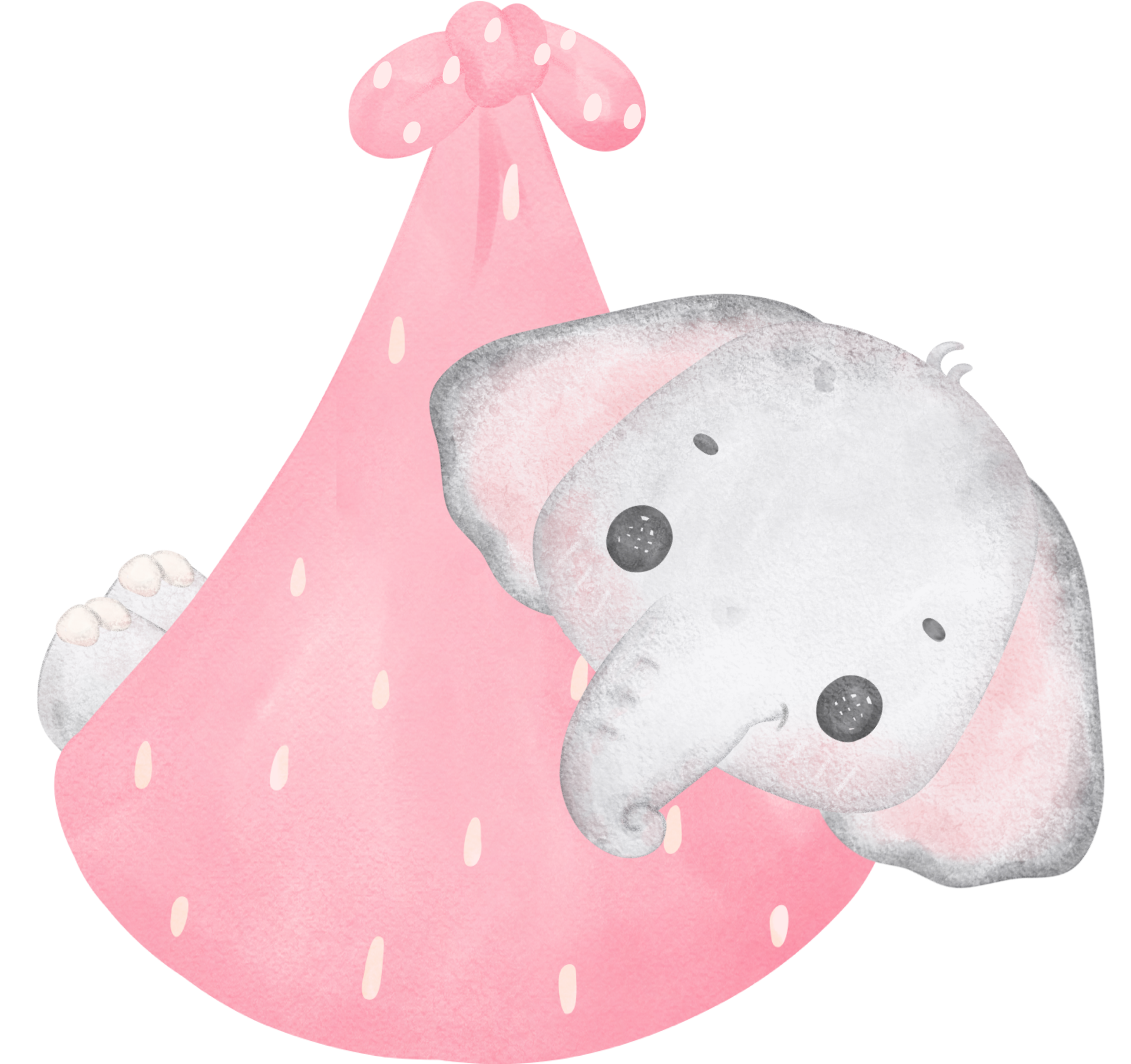 linda bebé ducha elefante niña acuarela, kawaii bebé elefante animal en  bañera guardería dibujos animados ilustración 29602666 PNG