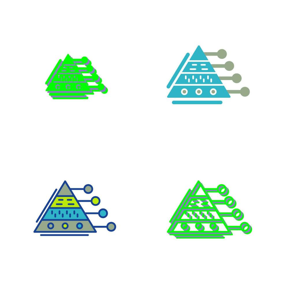 Pyramid Graph Vector Icon