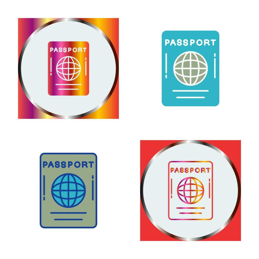 icono de vector de pasaporte