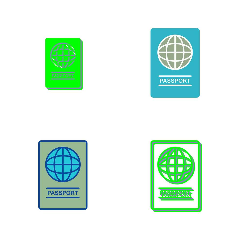 icono de vector de pasaporte